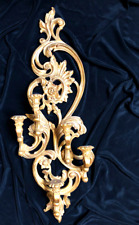 Candle Holder Wall Mount, Wall Fireplace Decor, Gilded in Genuine 22k Gold Leaf picture