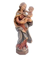 Madonna and Child Standing Resin Statue Figurine Hand Painted German Stamped picture