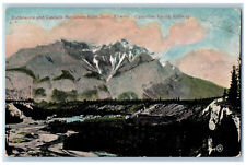 Banff Alberta Canada Postcard Anthracite Cascade Mountain c1910 Antique picture