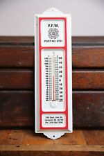 Vintage Metal Thermometer Military VFW War Veteran advertising Sign old picture