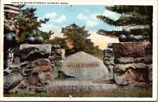 Postcard Grave of Miles Standish Duxbury Mass [bx] picture
