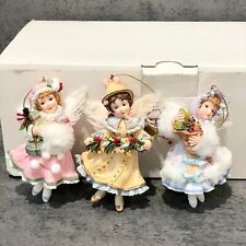 Set of 3 Turn of the Century Angels-Heirloom Ornaments-Ashton Drake-Mint w/ COA picture