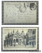 Vtg 1924 RPPC Cover Venice to an American architect in Rome Palazzo Ducale picture