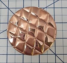 Vintage Copper Tone powder Compact 3 inch round with mirror picture
