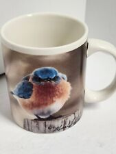 Mad Bluebird Mug 15 oz. Ceramic Made in USA. Artist Michael L Smith Eklund's Ltd picture