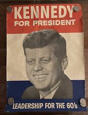 John F. Kennedy 1960 Presidential Campaign Poster JFK Leadership for the 60s picture