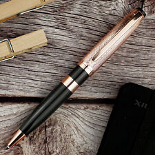 Executive Black Lacquer & Rose Gold Cross Grid Ballpoint Pen, Schmidt Refill picture