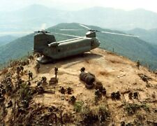 Chinook Helicopter delivering supplies to hill top 8x10 Vietnam War Photo 357 picture