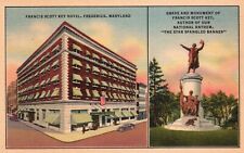 Postcard MD Frederick Francis Scott Key Hotel Grave Linen Vintage PC H8715 picture