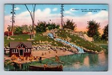 Milwaukee WI-Wisconsin, Monkey Island, Washington Park, Antique Vintage Postcard picture
