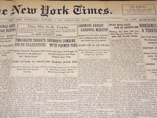 1915 JANUARY 6 NEW YORK TIMES - GERMANS ARREST CARDINAL MERCIER - NT 7816 picture
