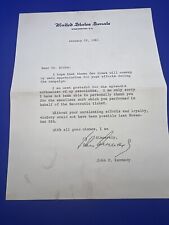 John F Kennedy - 1961 Typed Thank You Letter Signed - LINEN SIGNED, W/ENVELOPE picture