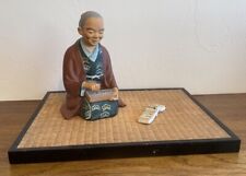 Vintage 1950's Japanese Hakata Urasaki Doll Stand Wise Woman Abacus Book picture