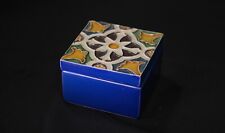 Vintage Portugal Handmade Ceramic Trinket Box picture