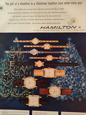 1956 Esquire Original Art Ad Advertisements HAMILTON Watches I W HARPER Whiskey picture