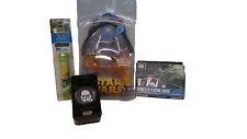 Assortment of Star Wars Items, toothbrush, Watch, Vehicle Playing Cards & Yoda picture