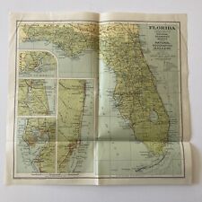 1930 National Geographic Florida Map Tampa St. Pete Jacksonville East Coast picture