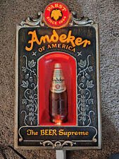 Vintage 1960's Pabst Andeker The Beer Supreme 18x10 Lighted Bar Sign - Works picture