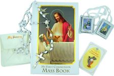 Religious Gifts Girl First Communion Gift Set with Missal, Rosary, Lapel Pin picture