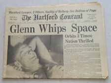 February 21 1962 Hartford Courant JOHN GLENN WHIPS SPACE, The Three Stooges, etc picture