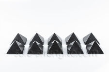 Set of 10 Polished shungite pyramid 30x30mm wholesale EMF Karelia decor 1,18