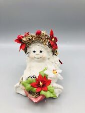 Dreamsicles Christmas Hand Crafted Cherub Figurine Cast Art Kristin VTG 90’s picture