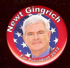 NEWT GINGRICH President 2012 pin Former SPOEAKER iof the HOUSE pinback picture