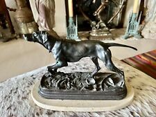 Jules Moigniez Solid Bronze Hunting Dog Signed picture
