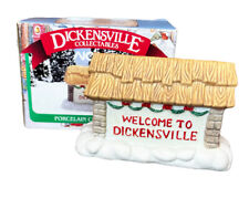LEMAX / NOMA  DICKENSVILLE CHRISTMAS VILLAGE PORCELAIN WELCOME SIGN picture