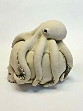 Harmony Kingdom Artist Neil Eyre Designs White Albino Ghost Octopus human Skull picture