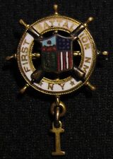 SCARCE ANTIQUE FIRST BATTALION NEW YORK NAVAL MILITIA PIN - SPANISH AMERICAN WAR picture