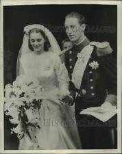 1949 Press Photo Danish Prince Flemming Valdemar weds commoner Ruth Nielsen picture
