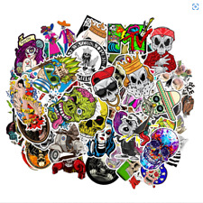 100Pcs Stickers Skeleton Skull Zombie Luggage Skateboard Bomb Laptop Phone Vinyl picture