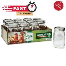 Glass Mason Canning Jars With Lids & Bands Regular Mouth, 16 Oz, 12 Count Pint picture