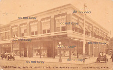 Independence Kansas Halsey Bros Store Booth Theatre Myrtle Str Vtg Postcard A34 picture