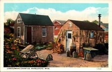 Marblehead MA-Massachusetts, Lobsterman's Shanties, c1935, Vintage Postcard picture