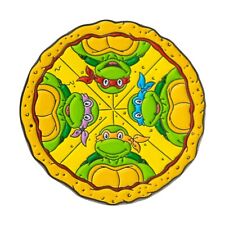 TMNT all 4 Turtles Pizza Pin Brooch Label Classic Cartoon Style picture