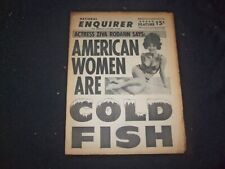 1966 OCT 2 NATIONAL ENQUIRER NEWSPAPER - ZIVA RODANN: WOMEN COLD FISH - NP 7424 picture