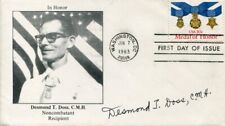 Desmond Doss Medal Of Honor MOH Army WWII Hacksaw Ridge Signed Autograph FDC BAS picture