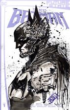 Dc Comics Batman Future State #1  Blank Original Sketch By Nick Alan Foley W/COA picture