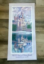 1988 Disneyland Castle KCET Day Event Poster Charles Boyer VERY RARE 80s picture