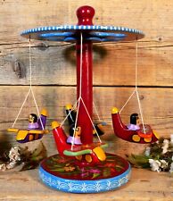 Merry-Go-Round Planes Hand Carved & Painted Olinalá Guerrero Mexican Folk Art picture