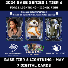 Topps Star Wars Card Trader 2024 Base Series 1 Force LIGHTNING Tier 6 May FINN picture