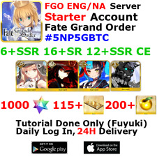 [ENG/NA][INST] FGO / Fate Grand Order Starter Account 6+SSR 120+Tix 1020+SQ #5NP picture