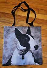 Bull Terrier Dog Puppy Purse Reusable Tote Book Shop Bag   picture