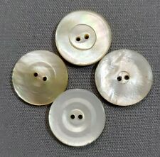 Vintage Antique Mother of Pearl Buttons Lot Carved Shell 11/16 inch 2 Hole  picture