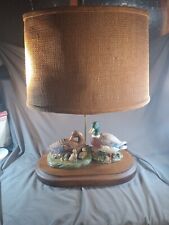 Vintage 1960s Duck Figurine Table Lamp + Lamp Shade Handmade by Hull Tested picture