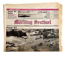 1987 Kennebec Flood Newspaper Morning Sentinel Maine April 3 Disaster DWHH7 picture