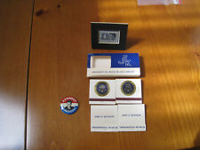 John F Kennedy Memorabilia Campaign Button Unstruck Matches Framed Stamp Ships F picture