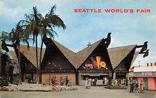 Postcard WA 1962 Seattle World's Fair Hawaii Pavilion Ephemera picture